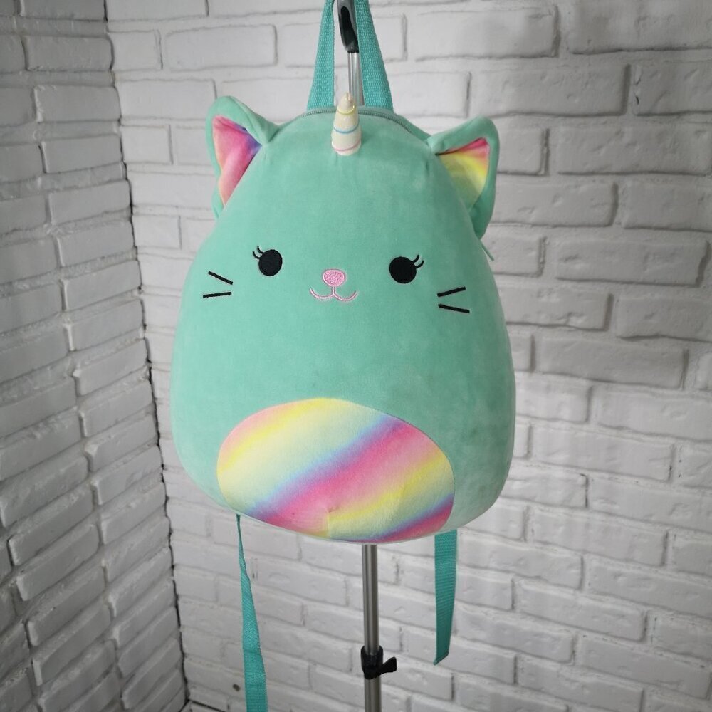 Nicole the Caticorn 12" Original Squishmallows Teal Green Back Pack